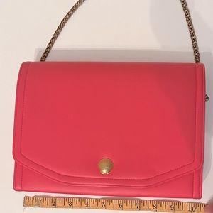 Vintage Mimi di N pink seashell chain crossbody bag with interior pocket